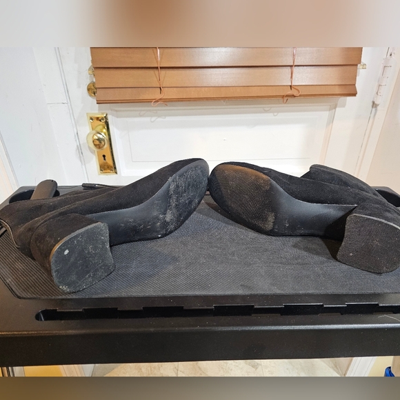 Embroidered Black Ankle Boots - Picture 3 of 3